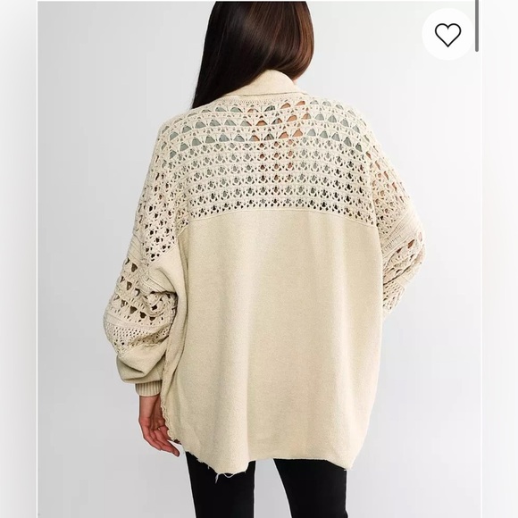 NWOT Free People Dune Bug Crochet Cardigan - Picture 4 of 15